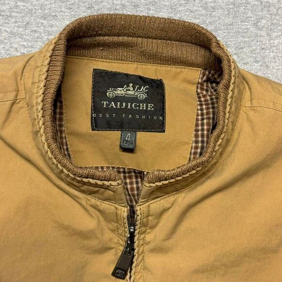 Women's Tan Racing Jacket - Picture 4 of 8